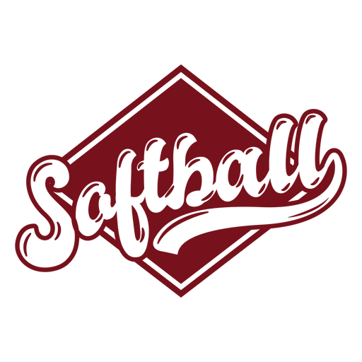Softball Raute Abzeichen Aufkleber PNG-Design