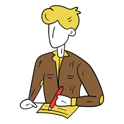Dibujo de papel de camisa de pluma de estudiante Diseño PNG