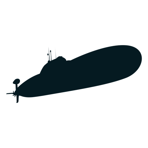 Submarine screw diver torpedo silhouette PNG Design