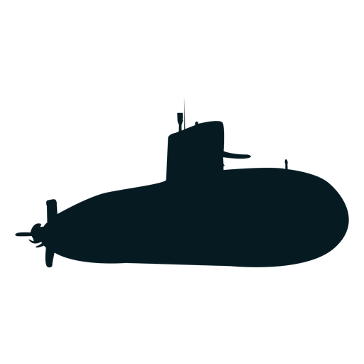 Submarino parafuso torpedo mergulhador silueta