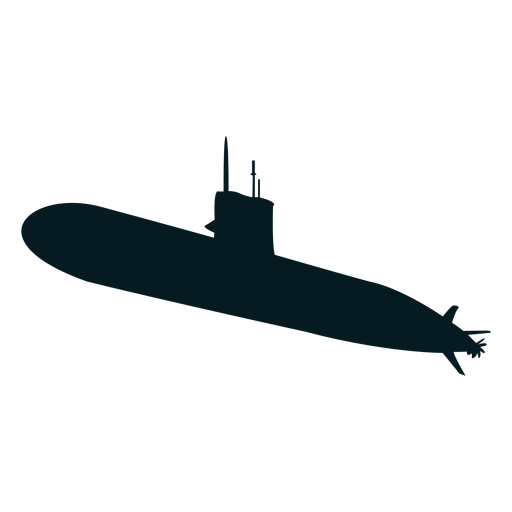 Submarine torpedo screw diver silhouette PNG Design
