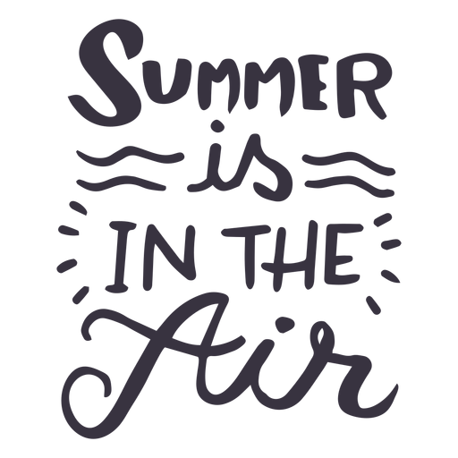 Summer is in the air wave badge sticker PNG Design