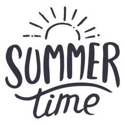 Sommerzeit Sonnenabzeichen Aufkleber PNG-Design