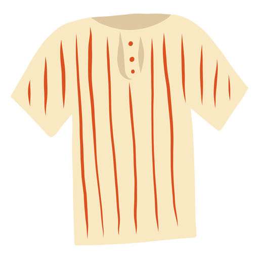 T-Shirt Streifen Knopf flach PNG-Design