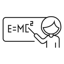 Explicación del profesor problema fórmula física trazo Diseño PNG