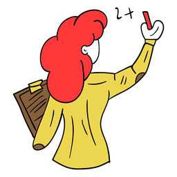 Jaqueta do professor com problema de tablet e esboço de giz Desenho PNG