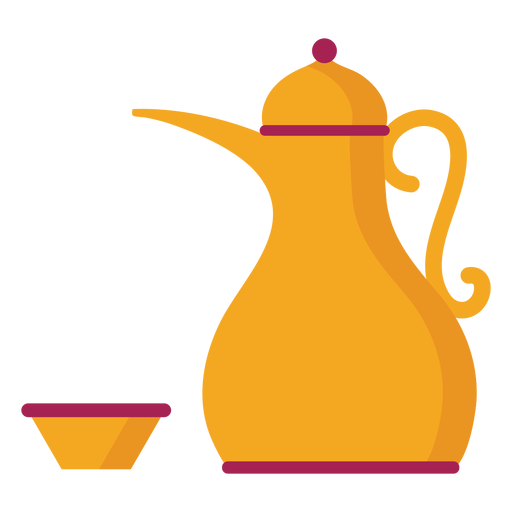Teekanne Kessel Kaffeekanne Teeschale flach PNG-Design