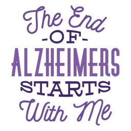 Autocolante com o emblema do fim da doença de Alzheimer Desenho PNG