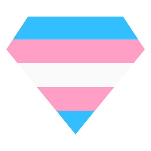 Transgender-Brillant-Diamantstreifen flach PNG-Design
