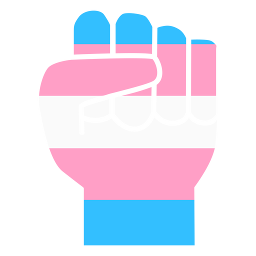 Transgender hand finger fist stripe flat