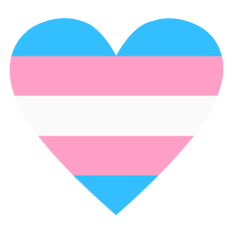 Transgender Herzstreifen flach PNG-Design