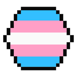 Transgender hexagon stripe pixel flat PNG Design