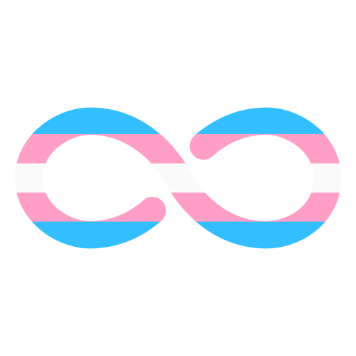 Transgender Infinity Streifen flach PNG-Design