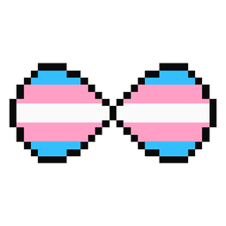 Transgénero infinity stripe pixel flat