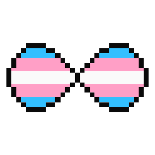Transgender Infinity Stripe Pixel flach PNG-Design