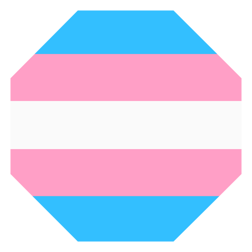 Transgender-Achteckstreifen flach PNG-Design