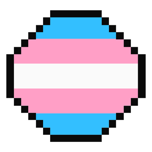 Transgender Achteckstreifen Pixel flach PNG-Design