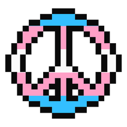 Transgénero pacífico rayas pixel plano Transparent PNG