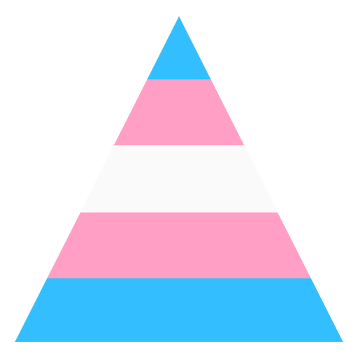 Transgender Dreiecksstreifen flach PNG-Design