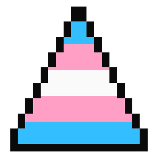 Transgender Dreiecksstreifen Pixel flach PNG-Design