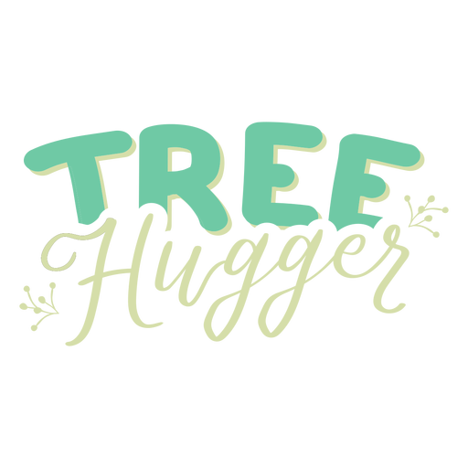 Tree hugger branch pattern badge sticker PNG Design