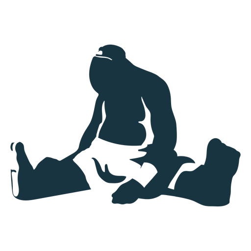 Troll giant sitting foot detailed silhouette PNG Design