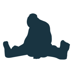 Troll giant sitting foot silhouette PNG Design