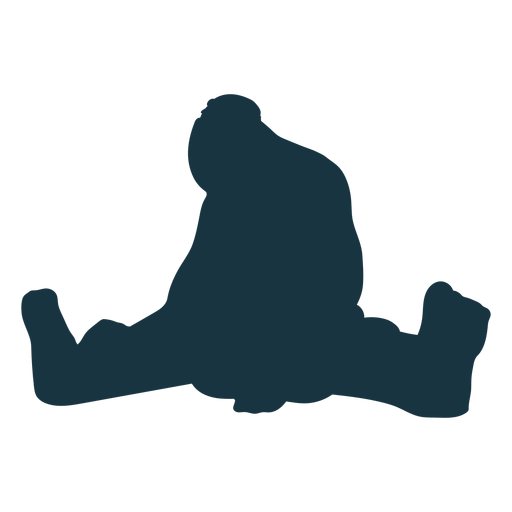 Troll gigante sentado pie silueta Diseño PNG