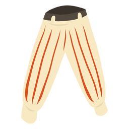 Pantalón raya plana Diseño PNG