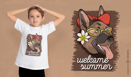Summer dog t-shirt design