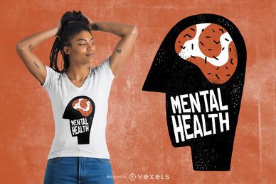 Design de camisetas de saúde mental