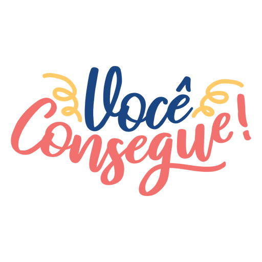 VocÃª consegue curl sticker PNG Design