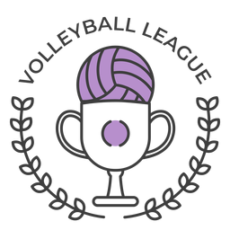 Volleyball Ligue Ball Cup Zweig farbigen Abzeichen Aufkleber PNG-Design