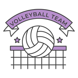 Etiqueta engomada coloreada de la estrella de la red de la bola del equipo de voleibol Transparent PNG