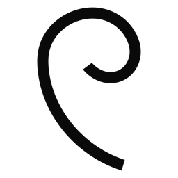 W tenil rizo silueta Diseño PNG