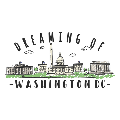 Autocolante de skyline de Washington