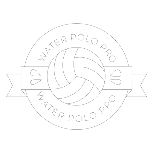 Waterpolo waterpolo pro ball drop insignia línea Diseño PNG