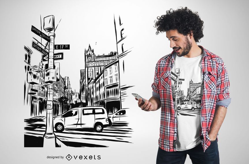New York illustration t-shirt design New York illustration t-shirt design