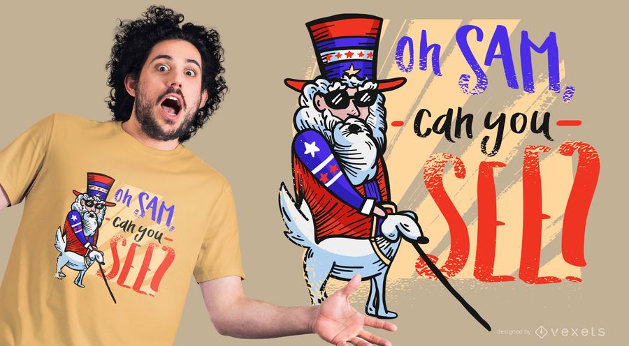 Funny Uncle Sam T-Shirt Design Funny Uncle Sam T-Shirt Design