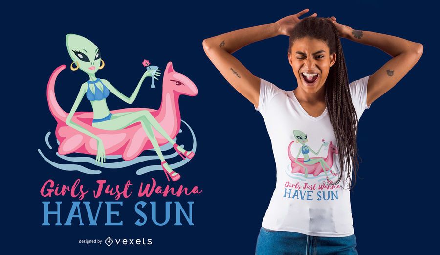 Woman Alien T-Shirt Design Woman Alien T-Shirt Design