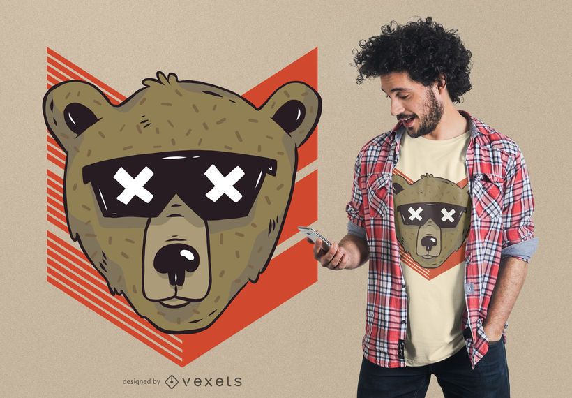 Cool bear sunglasses t-shirt design Cool bear sunglasses t-shirt design