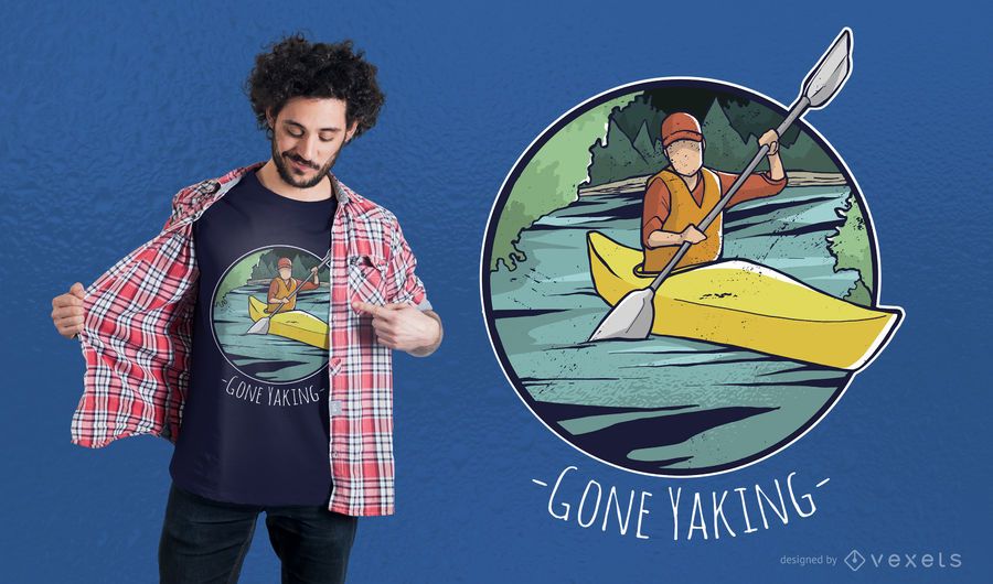 Gone yaking t-shirt design Gone yaking t-shirt design