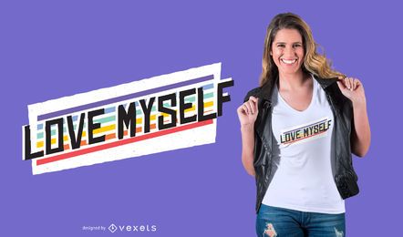 Diseño de camiseta self love. Diseño de camiseta self love.