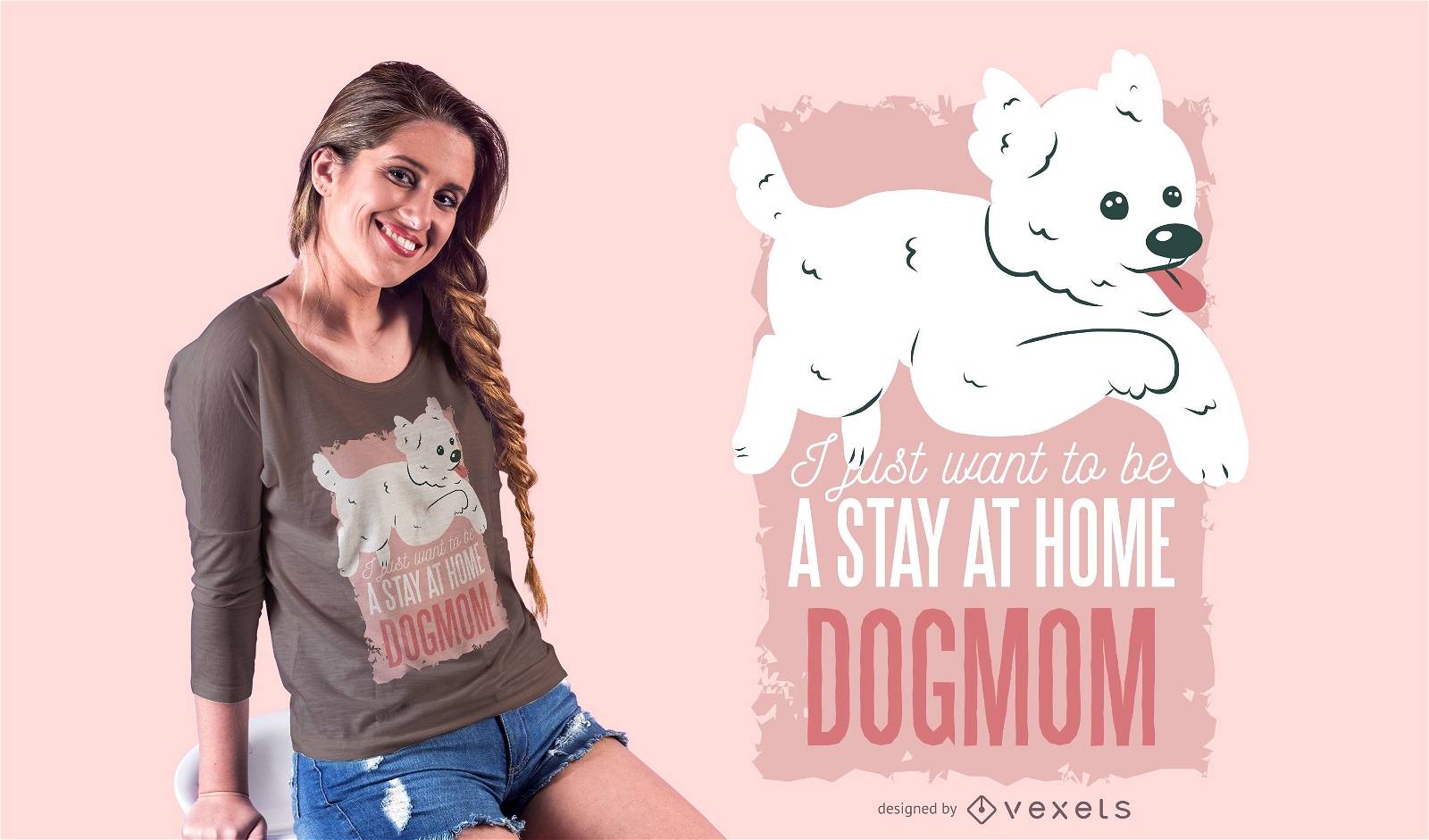 Design de t-shirt Dogmom