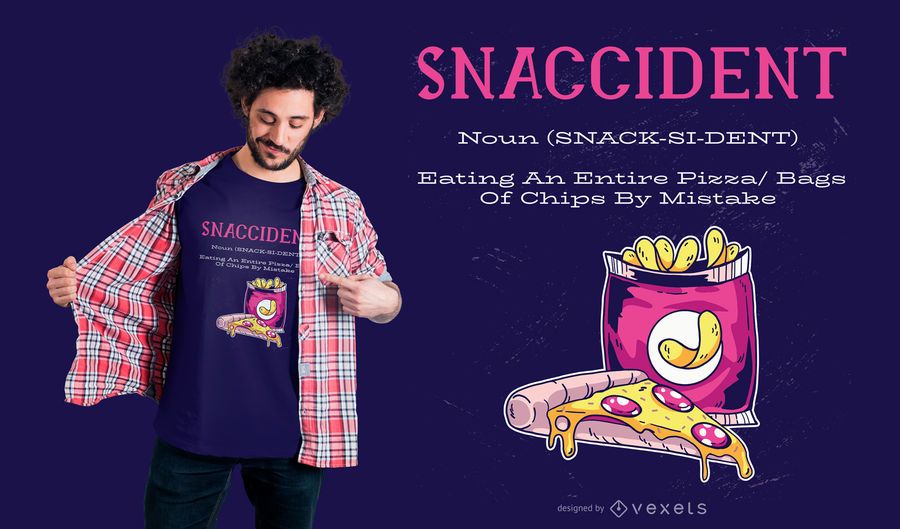Diseño de camiseta Snaccident. Diseño de camiseta Snaccident.
