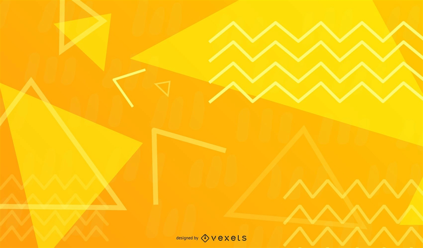 Diseño abstracto en zig-zag amarillo