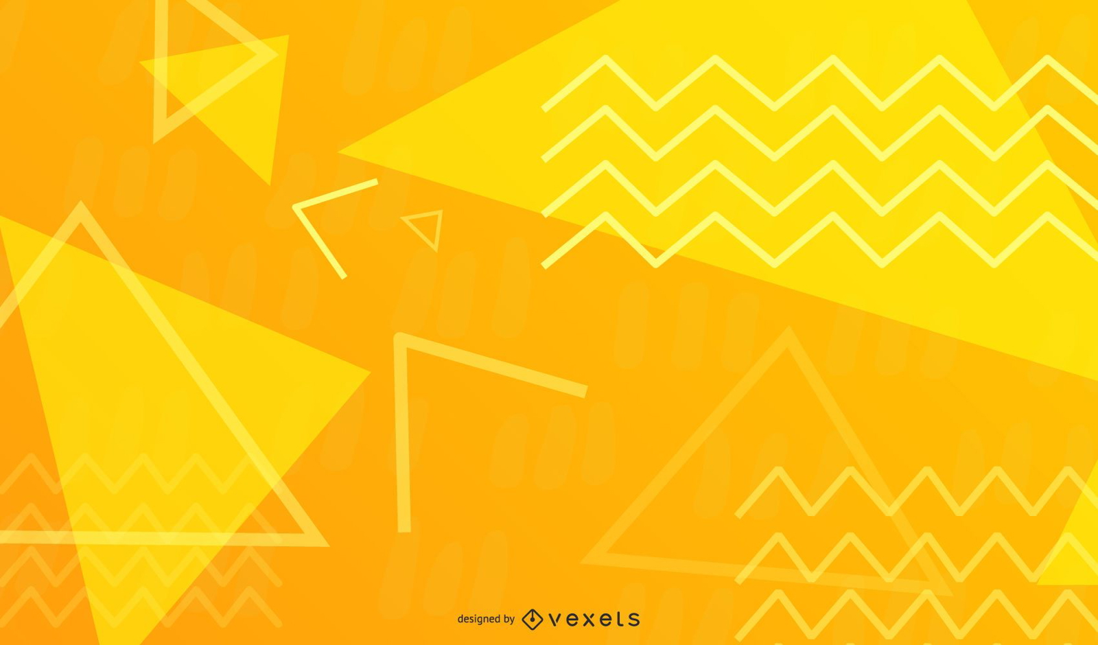 Yellow Zig-Zag Abstract Design