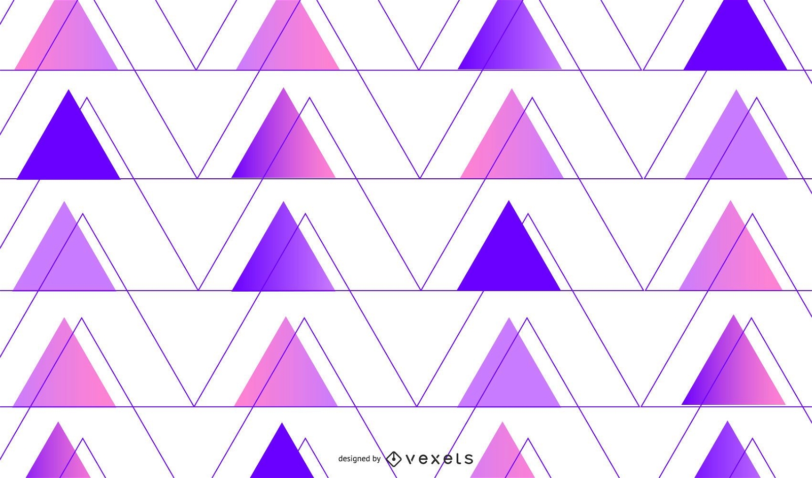 Gradient purple triangles background 