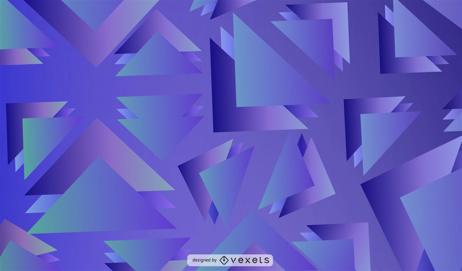 Blue triangles background design