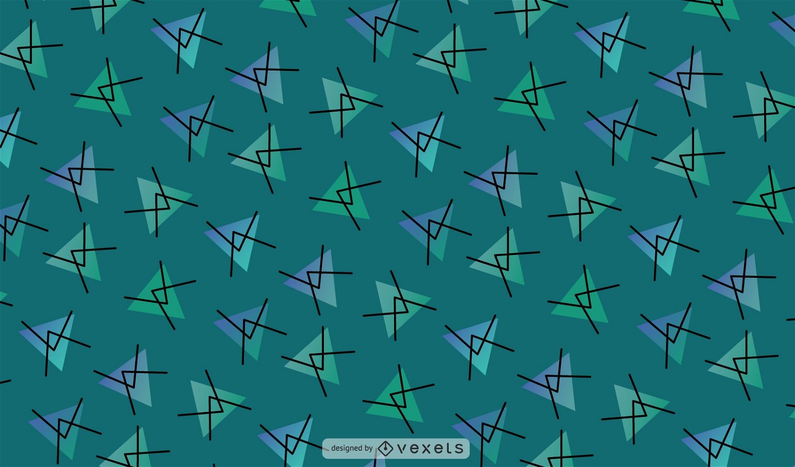 Abstract Triangle Green Pattern Background